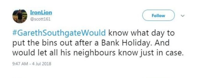 Everyone needs a Gareth Southgate in their lives...

Here are the best of the #GarethSouthgateWould tweets 👉 bbc.in/2KIWUQy