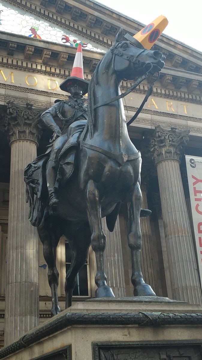 ... and as predicted! #Glasgow #DukeofWellington #TrafficCones #TemptingFate #conewatch