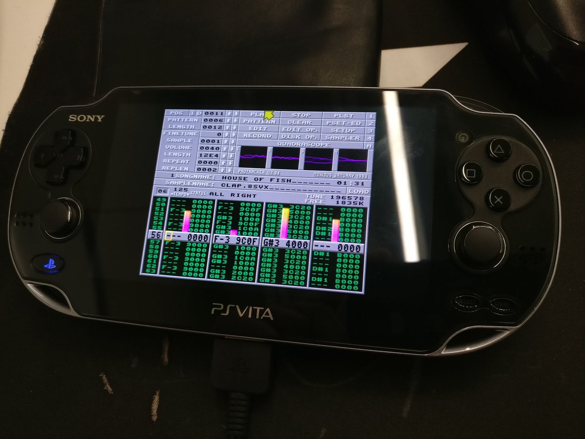d0pefish's tweet image. Pocket Protracker 😍 #psvita #amiga #protracker #chiptune #emulator