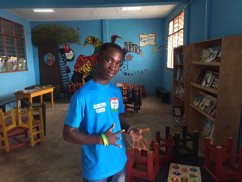 eduspots's tweet photo. Took the @tes award to Akumadan today (rural village in the Ashanti region of Ghana), to one of the amazing volunteer teams that makes the project possible on a daily basis! They were very excited and proud in equal measure. #tesawards10 #volunteers #everydayheroes https://t.co/ujqwbhMhHQ