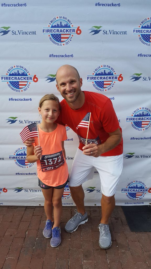 NickInzerello's tweet photo. Started our Independence Day completing the #Firecracker6. Mia rocked it!  Ran first 2 miles then solid run/walk pace over the next  4. Proud of her effort. Saw my teammates @DoctorKary and @Sheetsclub crushing it. Thank you @langfordsportRD &amp; @StVincentIN 4 making it happen. https://t.co/vRneUwdqtA