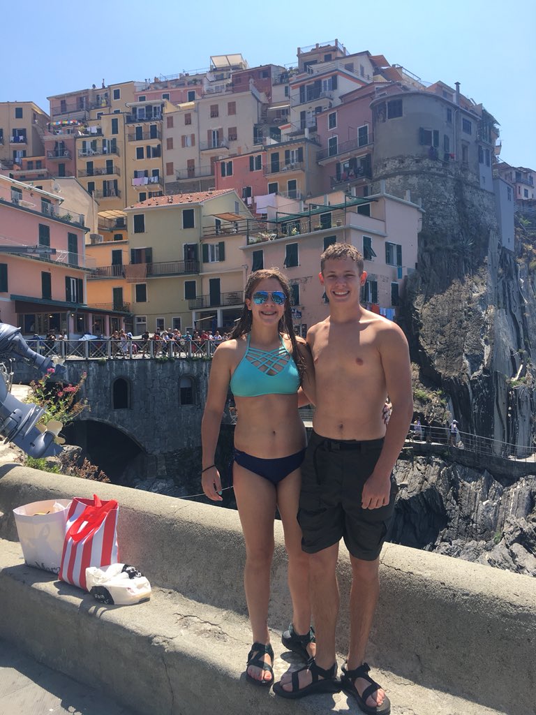 ttkell's tweet photo. Amazing day in the Cinque Terre! Happy July 4th America! We miss you but found hot dogs. https://t.co/Td82eufRJD