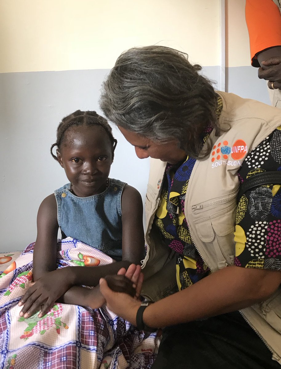 Found UNFPA 10yrgirl at Fistula surgical ward in Bentiu Hosp, #SouthSudan. Courageous, determined&amp;anxiously waiting to go back to school once repair of her reproductive tract abnormality is done. Excellent Gynae/Fistula surgeon giving dignity back to women&amp;girls in Bentiu <a href="/unfpa/">UNFPA</a>