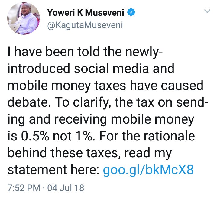 kizzabesigye1's tweet photo. Mr M7 clarifies that he doesn't know the tax law he has imposed on Ugandans! Our country is in deep crisis. #TUBALEMESE
@PGovUg @Parliament_Ug @URA_CG @URAuganda @mofpedU @DailyMonitor @observerug @ntvuganda @nbstv @newvisionwire @nilepostnews @BBCAfrica @CNNAfrica https://t.co/Sax549HoAr