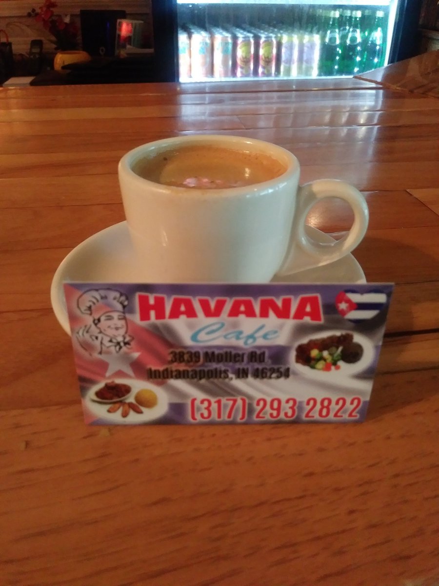 Only1Jael's tweet photo. Not a huge fan of coffee...but my first Cortadito was a delight! #IndependanceDay #Havana #cafe #Indy https://t.co/zu2hn6EFIV