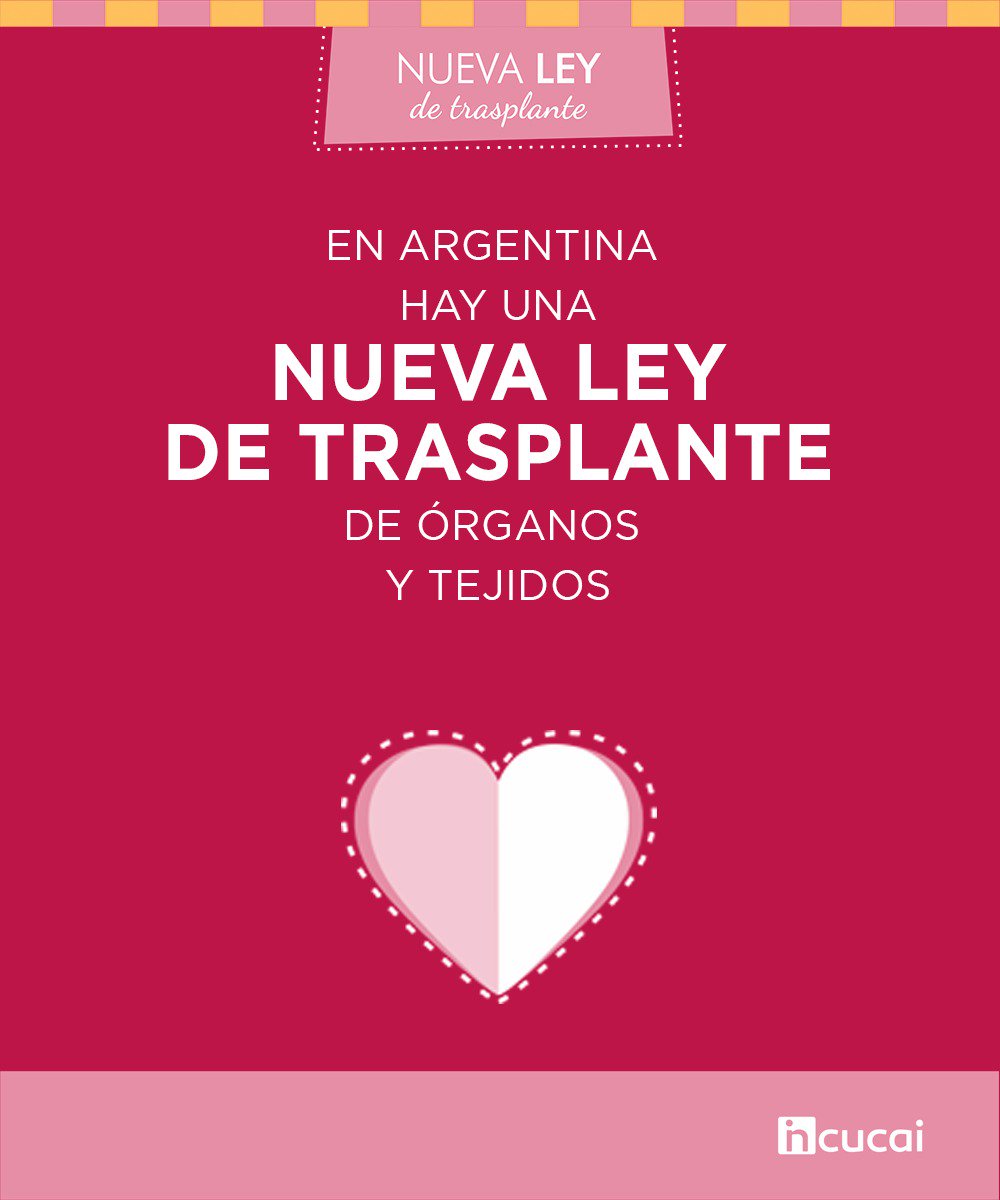 incucaioficial's tweet photo. ¡#TodosSomosDonantes! @DiputadosAR aprobó por unanimidad la nueva Ley de Trasplante de Órganos y Tejidos, también conocida como #LeyJustina. ¿Qué cambia y qué se mantiene en los procesos de donación? #DonarSalvaVidas https://t.co/4yygaAmBji