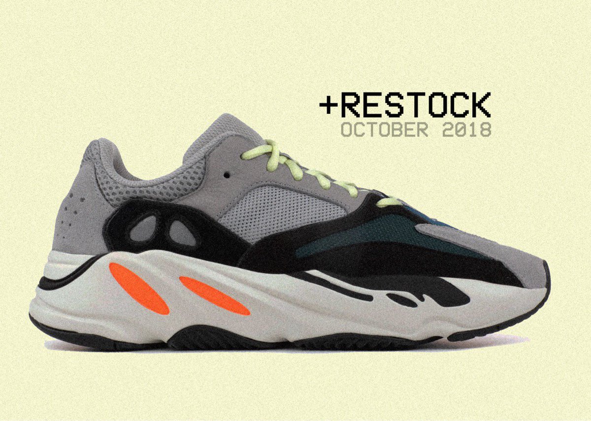 EZYeezyUS's tweet photo. The infamous Yeezy 700 “Wave Runner” will be restocking later this year in October along with a couple of other Yeezy models. https://t.co/hba6Dmm21n