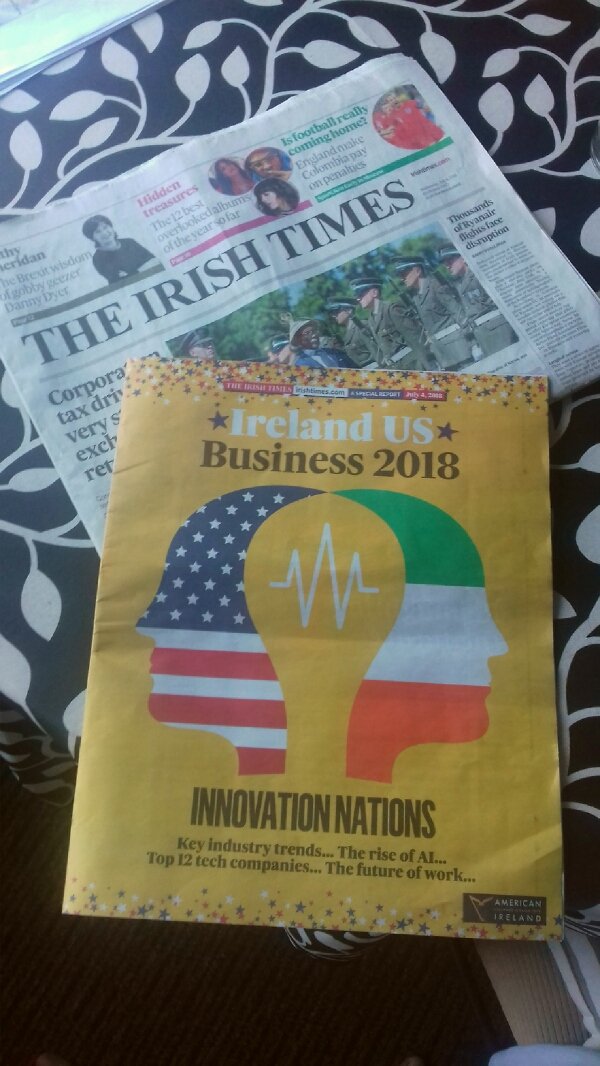 TomOHalloran10's tweet photo. Delighted that my Hackathon idea "The Wild Atlantic Work Way" was highlighted in today's American Chamber of Commerce 4th of July supplement in The Irish Times!
The #AmChamHack Hackathon was an amazing experience with a wonderful team! @AmericanChamber https://t.co/l3gNYp8egw