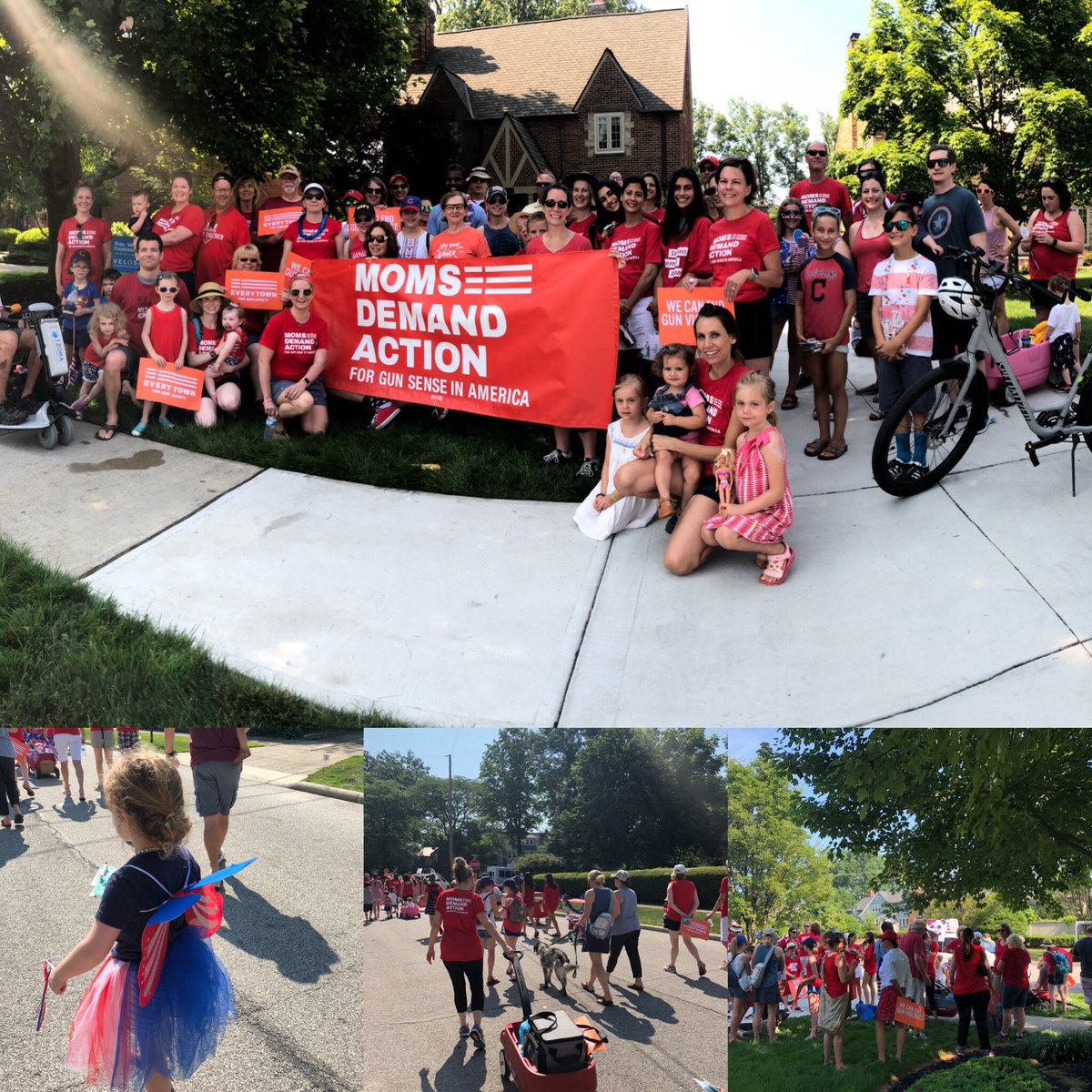 What an amazing group of @MomsDemand volunteers and an amazing crowd in the Lakewood #4thJuly2018 parade today.  #wecanendgunviolence