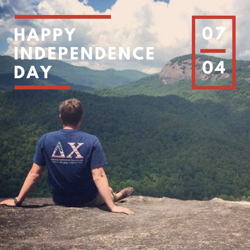 DeltaChiHQ's tweet photo. Celebrating life, liberty, and the pursuit of happiness on this Independence Day! #USA #4thofJuly2018 #IndependenceDay 🇺🇸 https://t.co/6VrQhJuaYX