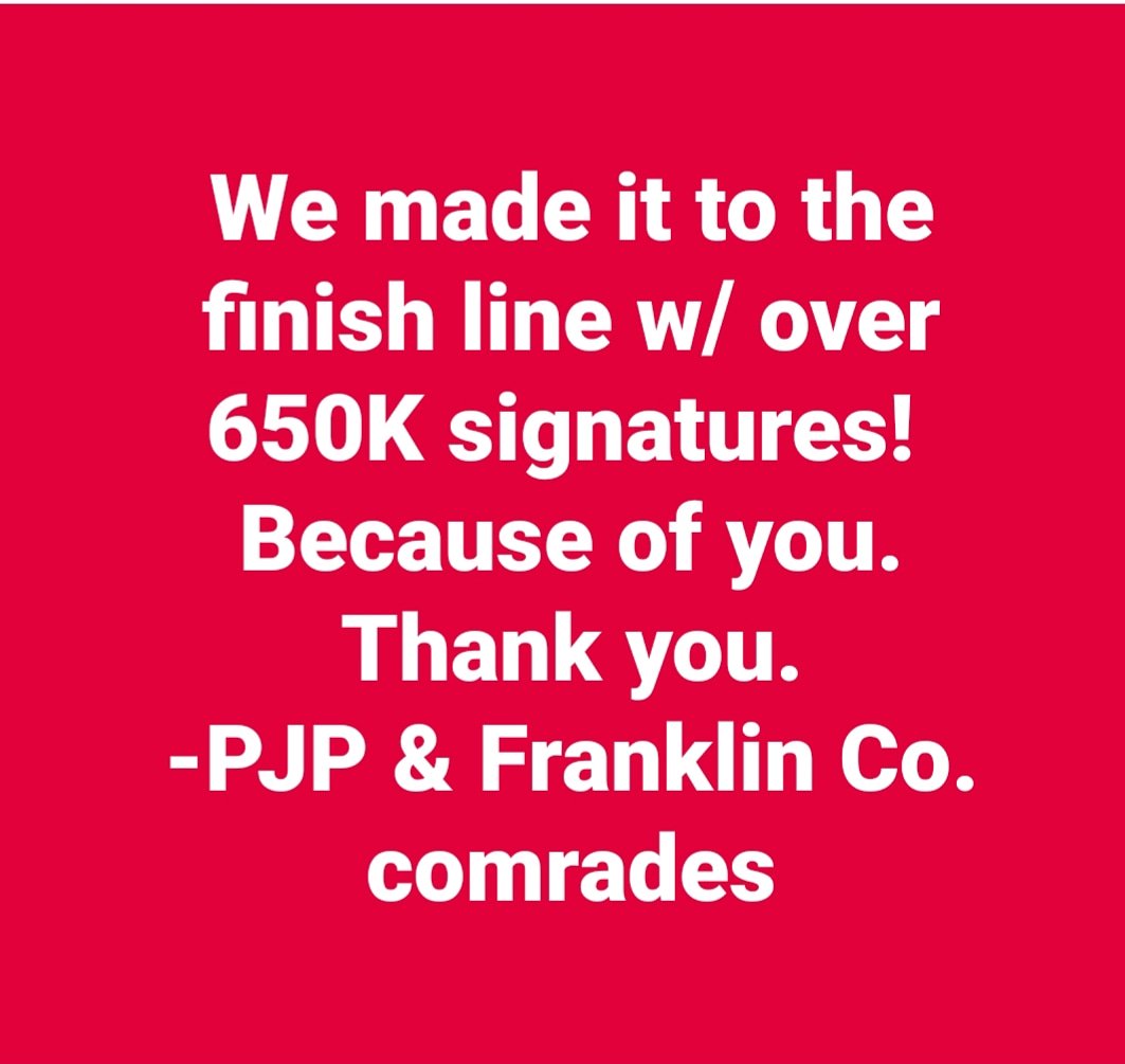 OhioPJP's tweet photo. Thank you everyone! Now we wait for the Secretary of State [REST!] &amp; gear up for voter registration + membership drive! #ComingSoon #RestoreOhio #Ohio4All https://t.co/annaObcMer