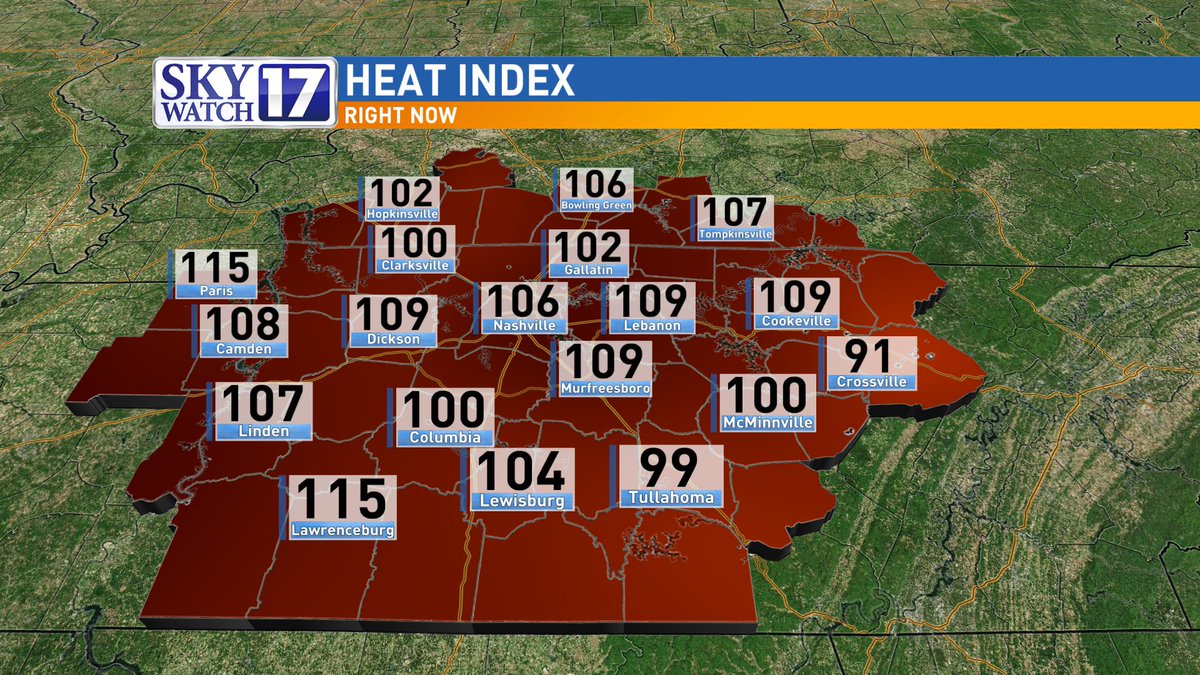 colleenmWX's tweet image. #Broiling in Nashville this afternoon @FOXNashville