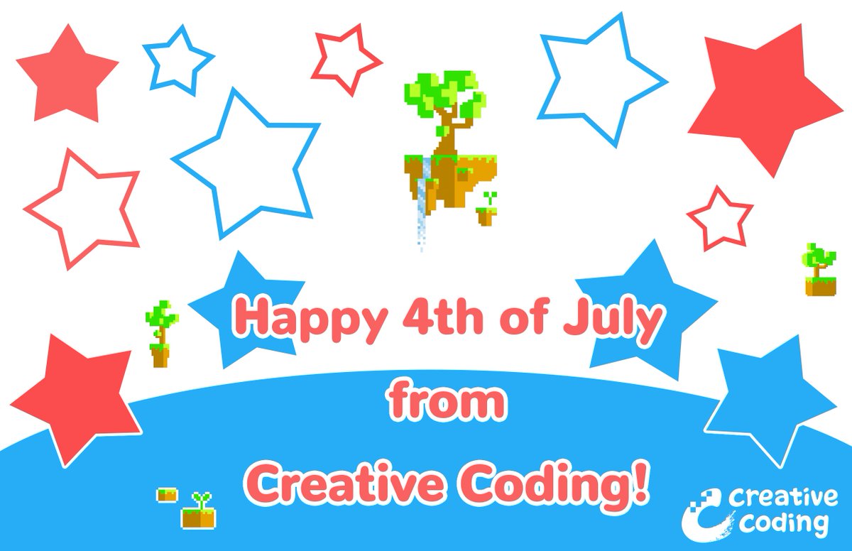 Happy 4th of July everyone! Stay safe out there tonight 🎆 #creativecoding #coding #4thofJuly2018
