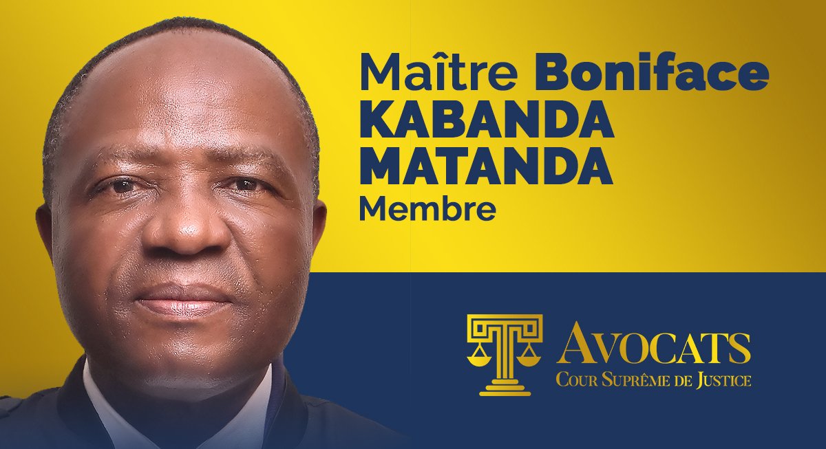 Maître Boniface KABANDA MATANDA est membre du barreau près de la #CSJ. Il a prêté serment comme Avocat à la #CSJ le 29 Novembre 2017 après avoir presté en qualité d’avocat à la Cour d’appel de Kinshasa depuis le 19 Mai 1995 . buff.ly/2ISYhHo