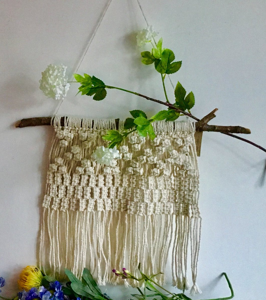 selwatinfo's tweet photo. We have two pieces of art remaining from #selwat festival.

Isabella Strambio Macrame £50 @_twome insta
Shelley Steel donated piece £45 nuno felt shabori 

If anyone is interested in purchasing SELWAT receive part of the funds from the sales to its community fund. Please inbox https://t.co/eVqNhROeq9