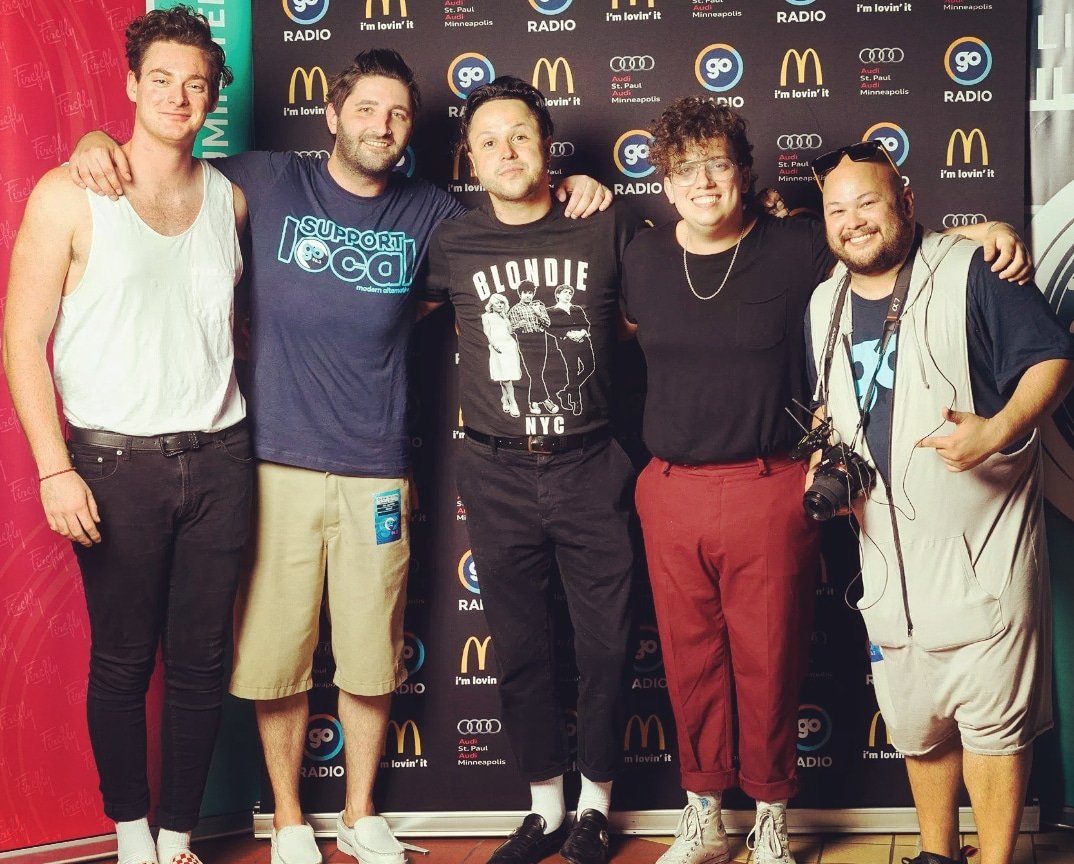 itsREEDyo's tweet photo. My dudes @lovelytheband. Awesome guys. Video interview coming soon! #GoFest18 🤙 https://t.co/WisZabSeTt