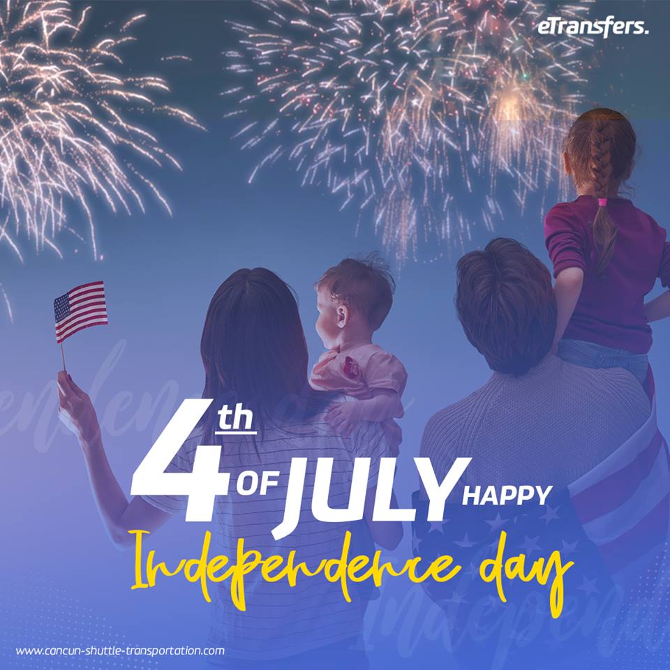 etransfersmx's tweet photo. Happy 4th of July to the tourists of American origin who today celebrate 242 years of independence of their country.👏🎊🎇🇺🇸️
Thank you for choosing the Mayan Riviera for your vacation on this date important!
#Transportation #4thofJuly  #IndependanceDay https://t.co/zRhQGtp68M