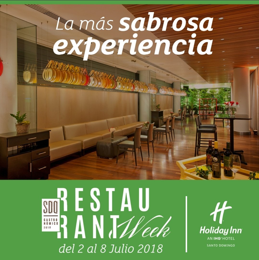 HolidayInnSD's tweet photo. Aún puede disfrutar de nuestra deliciosa propuesta #RestaurantWeek, en #Aromas. #SDQGastronomico #ReadyToEnjoy. 👌 https://t.co/raLHiE5ABK