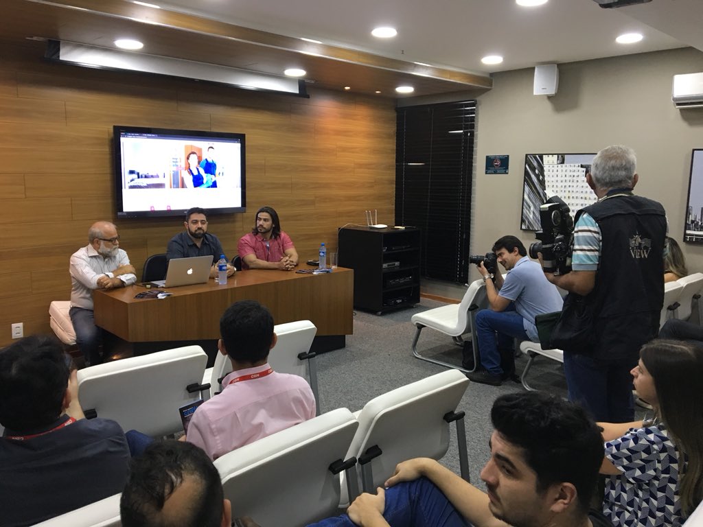 craftywork_'s tweet photo. Our CEO - Reinaldo Silva, CKO - Normann Kalmus and Mariano, our ambassador are now participating of a press conference at Campo Grande/MS/BRAZIL #Crafty #easethework $CFTY https://t.co/fpgv5ypsst