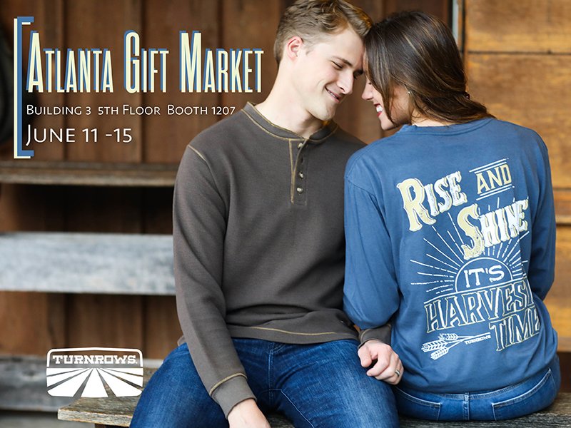 We're heading to <a href="/AmericasMartATL/">AmericasMart Atlanta | ANDMORE®</a> Gift Market in #Atlanta next week and couldn't be more excited to see all of our #wholesale customers! See you there 🤗

#Turnrows #Apparel