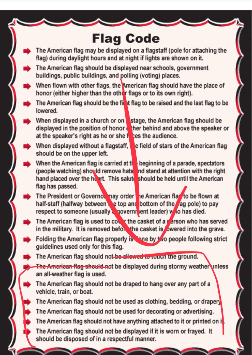 KephyanSheppard's tweet image. Dear folks who were in an outrage of the #nflprotests because they “disrespected” the flag ... please adhere to the #flagcode today!