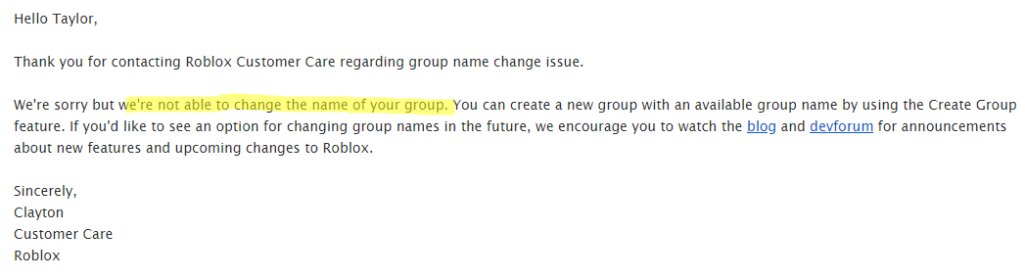 Underdog1227 On Twitter Excuse Me Roblox Robloxdevrel - how to change roblox group names