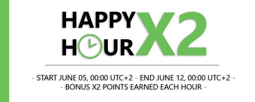 Wasdit_games's tweet photo. We are happy to announce the Happy Hour Week: from 5 June to 12 June there will be a 2X bonus on points earned each hour 

#Wasdit #games #eSports #HappyHour #points #prizes #Rewards #Ready2Play https://t.co/gc3gdHBK1Q
