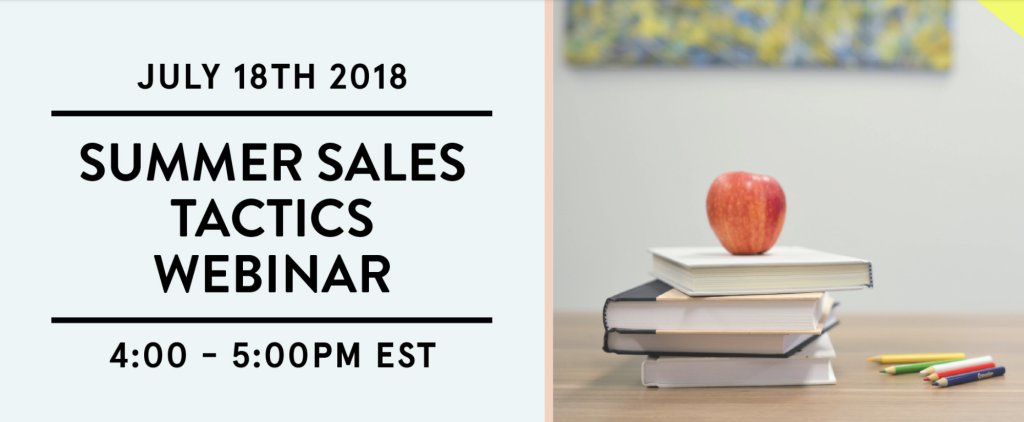 Summer Sales Tactics: Catering to the Education Sector erledardick.com/2018/07/04/sum…