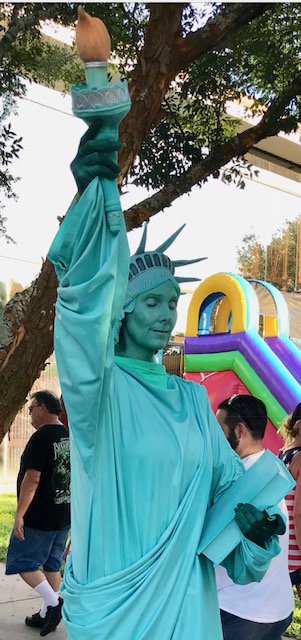 Celebrating #IndependenceDay with Uncle Sam, Lady Liberty and great friends <a href="/cityportorange/">City of Port Orange</a> #LoveMyCity #freedom #USA