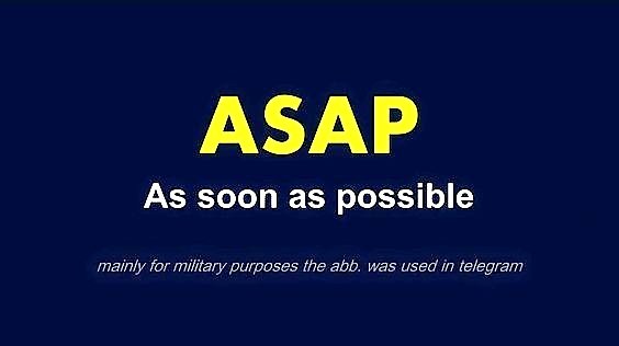 LearnFullForms's tweet image. ASAP