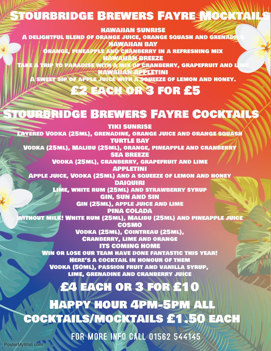 If you’re free Sunday and are heading out to the #stourbridgecarnival make sure you swing past <a href="/StourbridgeBF/">Stourbridge BF</a>  for the #cocktail #party 
All the money we raise will be donated to <a href="/GreatOrmondSt/">Great Ormond Street Hospital for Children</a> 
Please #retweet so we raise loads of money #charity
