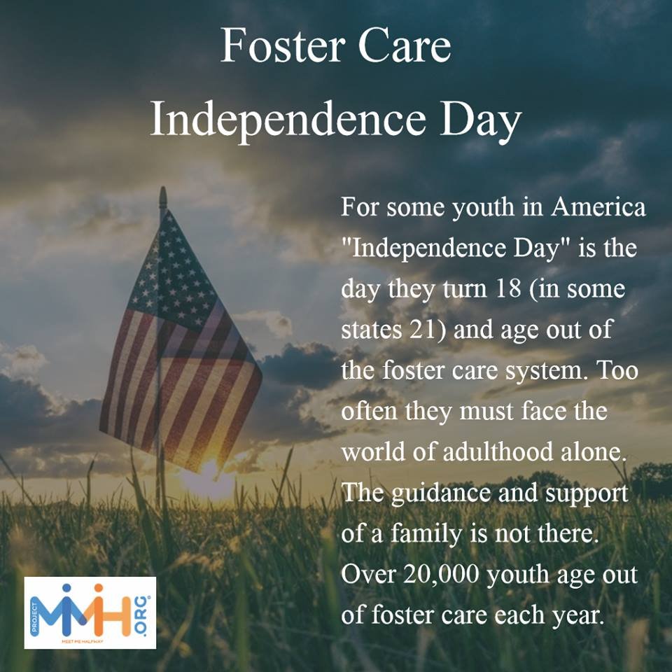 As we celebrate America's #IndependenceDay please remember the more  than 20,000 youth who will face a different Independence Day this year when they #ageout of the #fostercare system without family or other supportive adult connections. #GetInvolved --> buff.ly/2KR9f1X