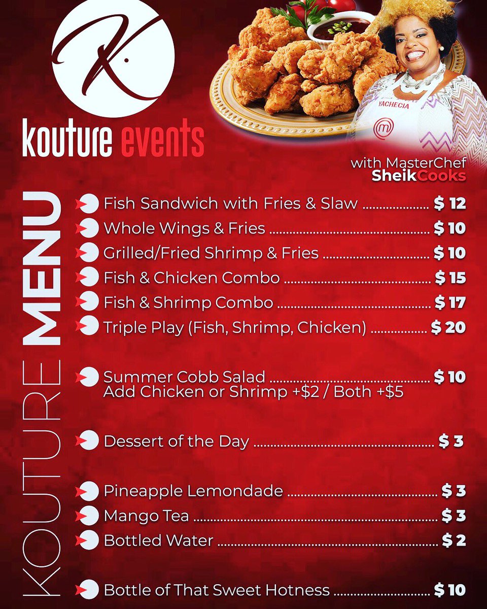 Save the leftovers for dinner! 
Come have lunch with me! 

#KeepDreaming #SheikCooks #KoutureEvents #STILLDreaming #SassySouthernFusion #PreacherChef #DetroitChef #NashvilleChef #privatechef #313tothe615 #TeamYachecia #Hallelujah  #FriedChicken #Yachecia #MasterChef #Top5