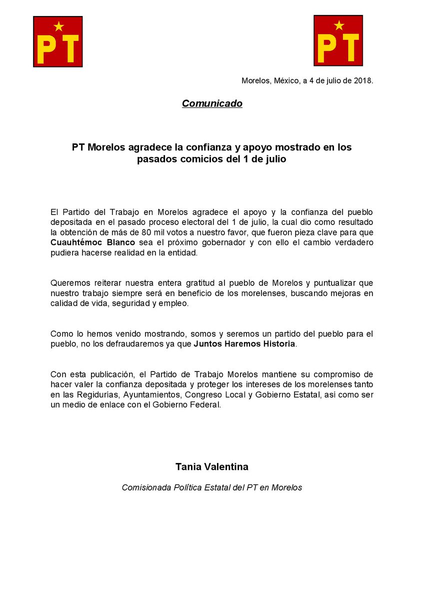 Partido del Trabajo tweet media