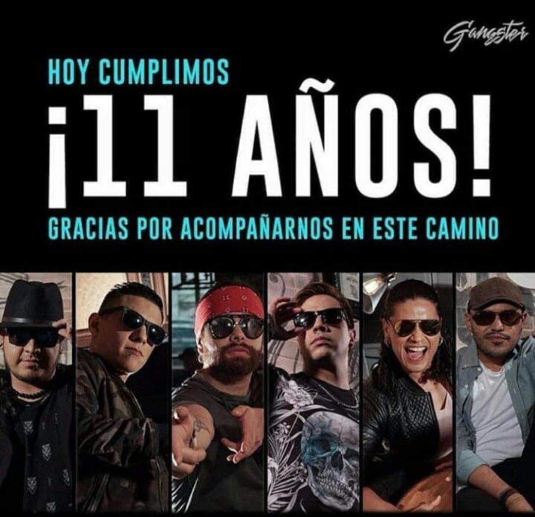 FansJPGiron's tweet photo. Felices 11 años @gangster_music los queremos muchísimo que se vengan muchos años más 🎉 https://t.co/iTdaGz51HQ