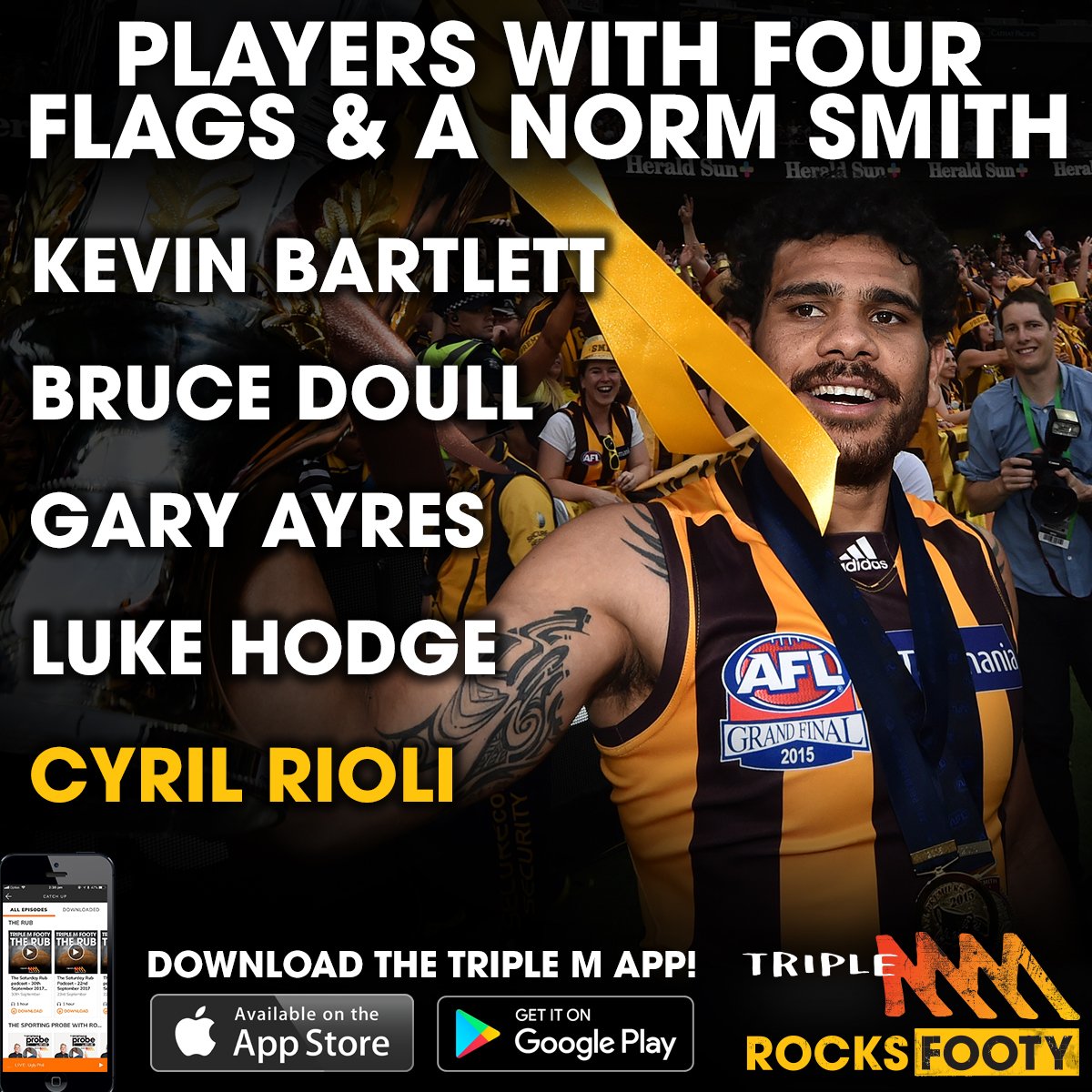 Cyril Rioli will definitely go down in good company.