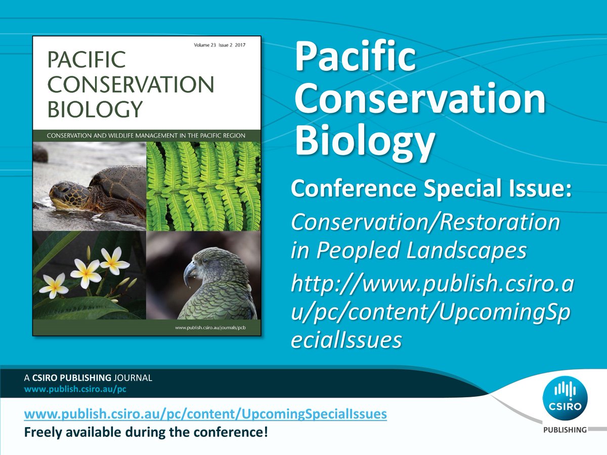Today is the last day to access the #SCBO2018 #PacificConsBio Special Issue - get around it! publish.csiro.au/pc/content/Upc…  @CSIROPublishing