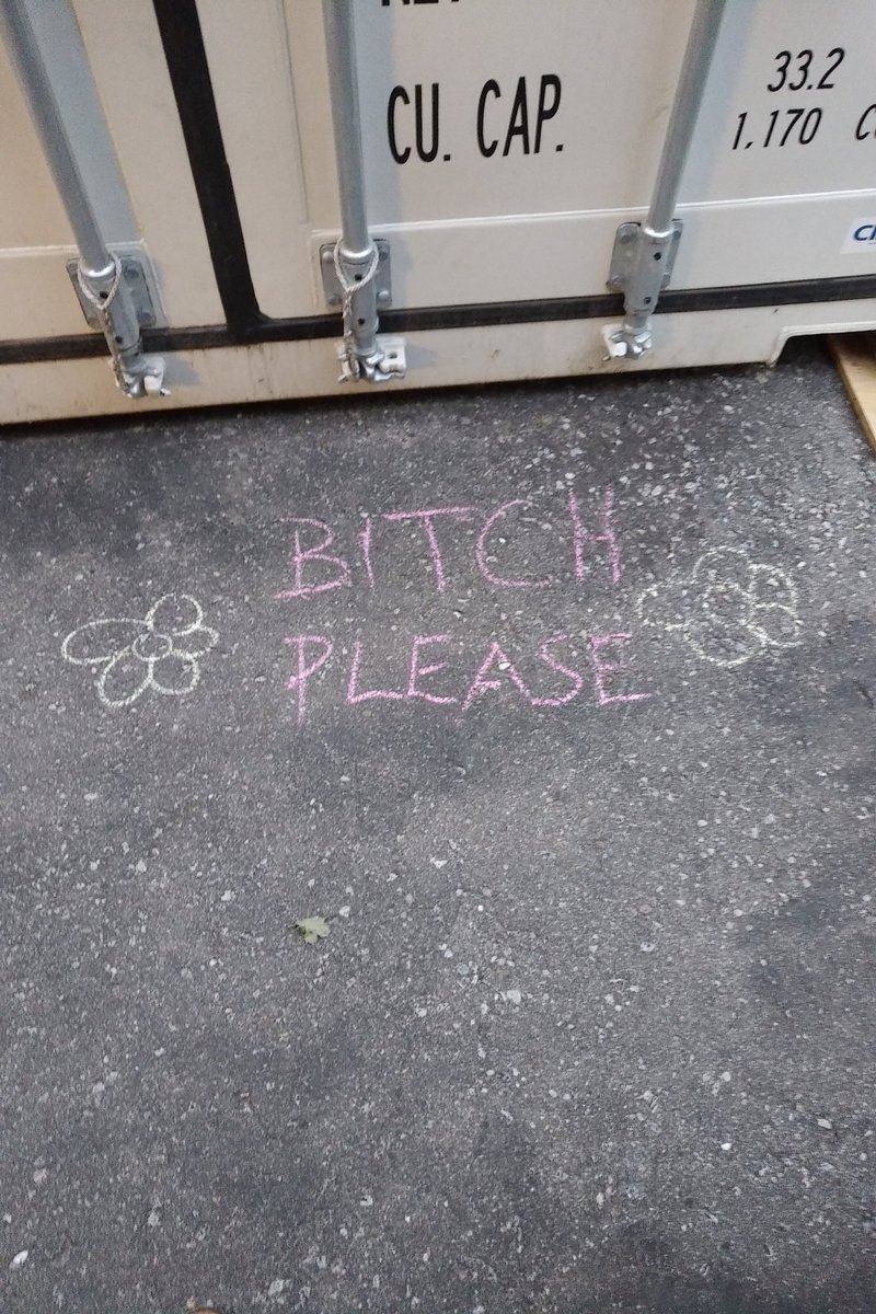 jiminthecage's tweet image. My wife found the kids old sidewalk chalk. 
#movingproblems