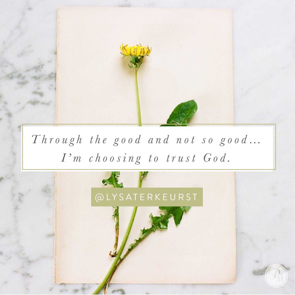 Real faith isn’t a hopeful wish. Real faith is making the decision that no matter the outcome, we’ll choose to see it as God’s perfect answer.

This doesn’t mean we won’t cry and express hurt. But through the good and not so good, we will choose to trust Him. Because God is good.