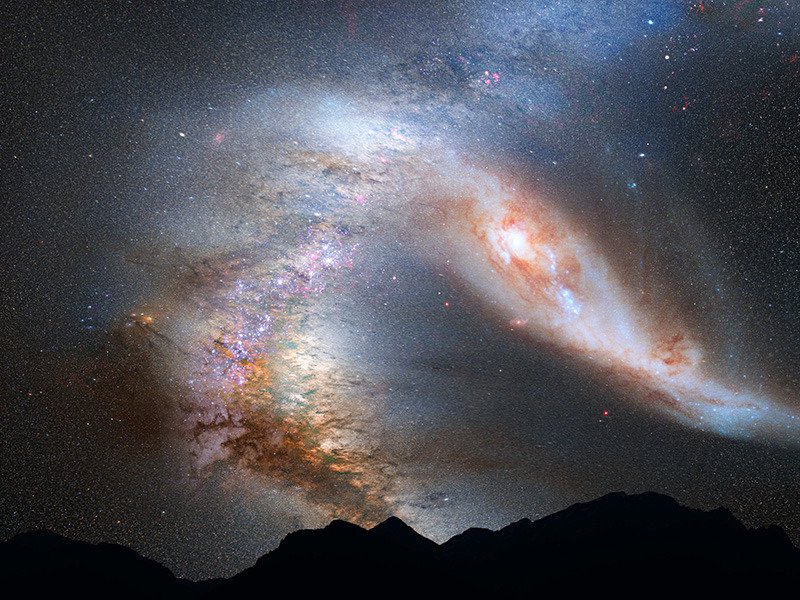 NASA's tweet photo. Kick back, relax &amp; enjoy summer with a NASA movie night. Here are 10 space videos that you might want to check out! From watching 2 galaxies collide to learning the secrets of the Red Planet in 60 second chunks, put on your comfy clothes &amp; watch them all: https://t.co/HHXLv18aXw https://t.co/V39bUpkbaR