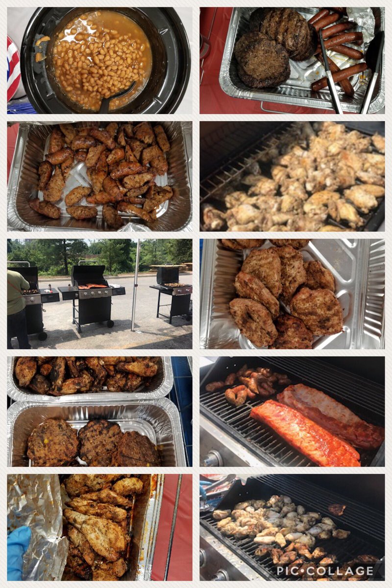 The Ville associates enjoying the delicious food #MA2018JUL4 <a href="/paulclymer/">Paul Wagner</a> @Leon42415628 <a href="/JoeZuniga1/">Joe Zuniga</a>