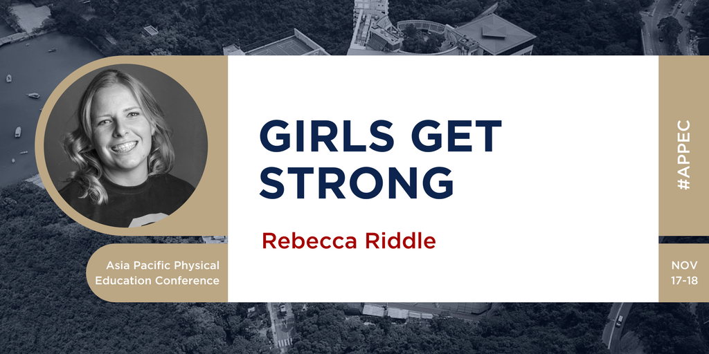 Learn about #GirlsGetStrong - an initiative to empower young #women to lead healthy lifestyles through collaboration between #students, #coaches &amp; the #community from <a href="/msriddleabroad/">Becky Riddle</a> at #APPEC. bit.ly/2G5ZkqS