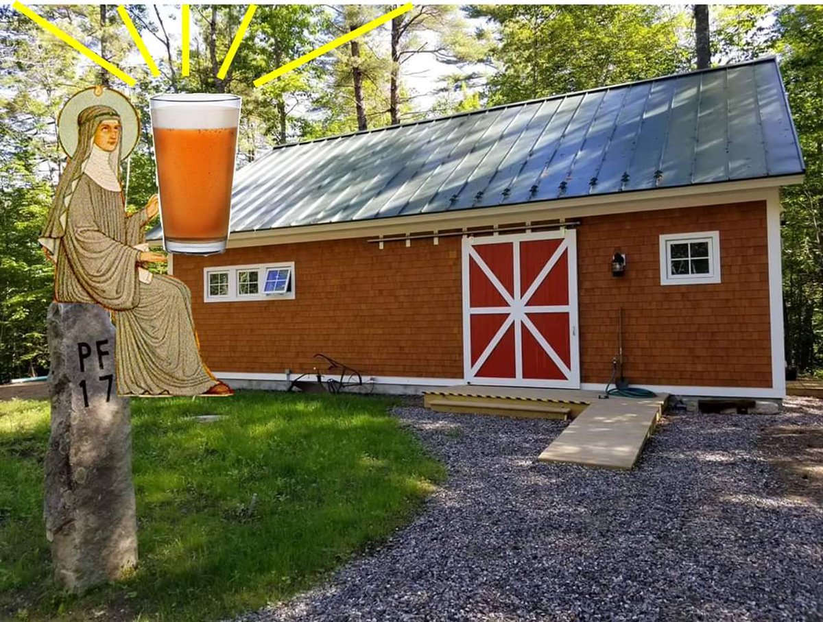 thepourfarm's tweet photo. This week, The Pour Farm is adding HILDEGARD ALE (IPA) to our line up.  It's named for Hildegard of Bingen (1098-1179) who was the first person to describe the preservative qualities of hops.  Come up to Union, Maine and taste the hops! #beer #craftbeer #maine #thepourfarm https://t.co/N15QEWnqHN