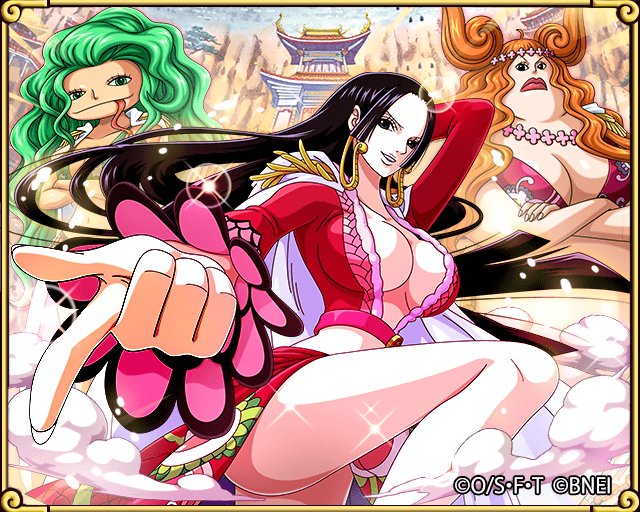 sbmapp's tweet image. 映像電伝虫を発見！
男子禁制の女人国「アマゾン・リリー」にて海賊女帝ボア・ハンコックとその姉妹の撮影に成功したようです…！
bnent.jp/optw/　#トレクル