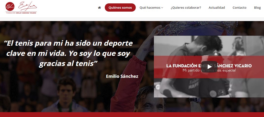 javajan's tweet image. Nova web per la Fundación Emilio Sánchez Vicario amb la missió d’impulsar a través de l’esport i l’educació el desenvolupament personal i la integració social. ow.ly/aV7C30kO9NY #Projecteweb #Javajan #Laravel
@FundacionESV // fundacionemiliosanchezv.org