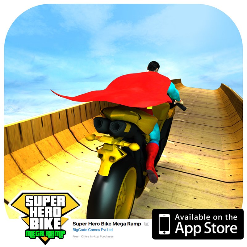 BigcodeGames's tweet image. 𝐒𝐮𝐩𝐞𝐫 𝐇𝐞𝐫𝐨 𝐁𝐢𝐤𝐞 𝐌𝐞𝐠𝐚 𝐑𝐚𝐦𝐩
Enjoy racing on mega ramps with your favorite superheroes!!
Now available on IOS !! Hurry up download now!!!
#bigcodegames #bigcode #racing #superheroes #megaramp #entertaiment
Play Here; itunes.apple.com/us/app/super-h…
