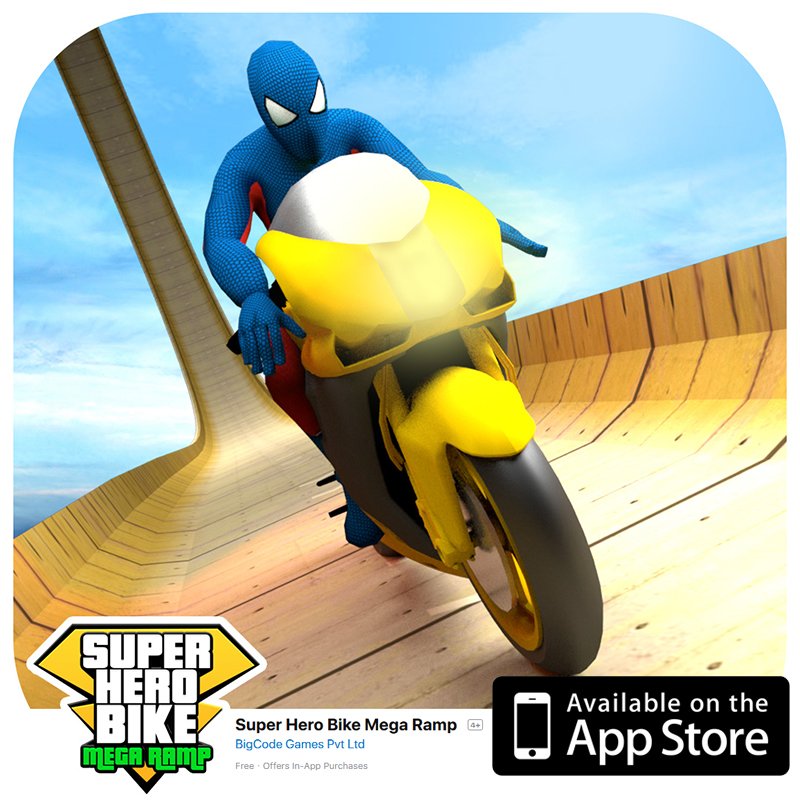 BigcodeGames's tweet image. 𝐒𝐮𝐩𝐞𝐫 𝐇𝐞𝐫𝐨 𝐁𝐢𝐤𝐞 𝐌𝐞𝐠𝐚 𝐑𝐚𝐦𝐩
Enjoy racing on mega ramps with your favorite superheroes!!
Now available on IOS !! Hurry up download now!!!
#bigcodegames #bigcode #racing #superheroes #megaramp #entertaiment
Play Here; itunes.apple.com/us/app/super-h…