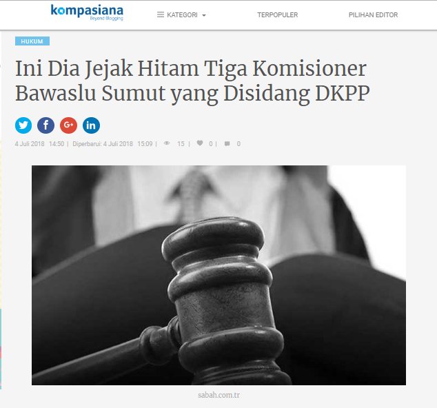 YaniSafrida2's tweet photo. Kena Batunya!! Akhirnya tiga komisioner bawaslu sumut yang curang saat pelaksanaan pemilu disidang!!
https://t.co/i1IJOt0MOn

#Sindonews6th #Pilpres2019 #Pilgubsu2018 #2019GantiPresiden #FestivalPesonaBunaken2018 #TAKDIRLONCENGCINTAEPS08 #JKWbikinSumutTop Medan https://t.co/9OES9Nw6Ej