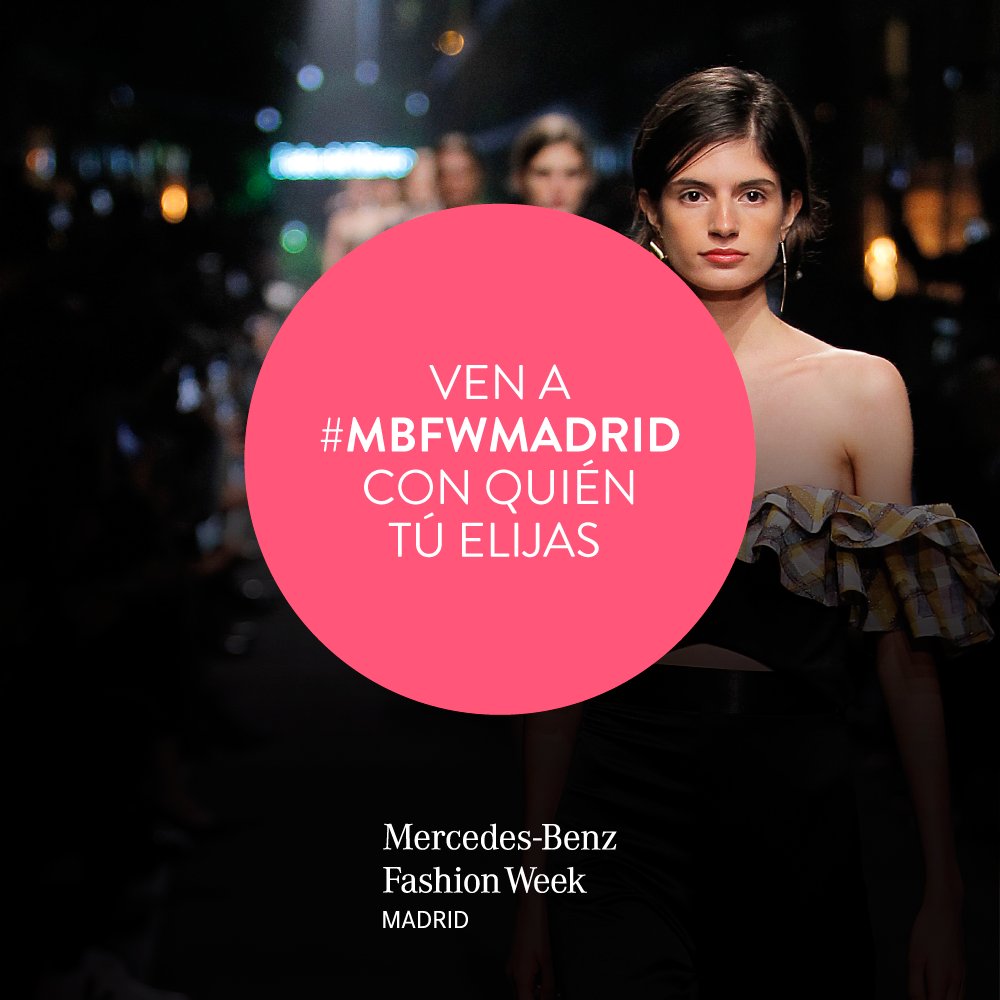 MBFWMadrid's tweet photo. ¿Quieres venir a vivir #MBFWMadrid con quien tú elijas? 
▫ SÍGUENOS
▫ Menciona a tu acompañante
▫Envía un email a POOLMBFWMADRID2@IFEMA.ES 
Y ven a disfrutar del CIBELESPACIO con quien tú quieras. ❤️ https://t.co/qWJCXuahEP