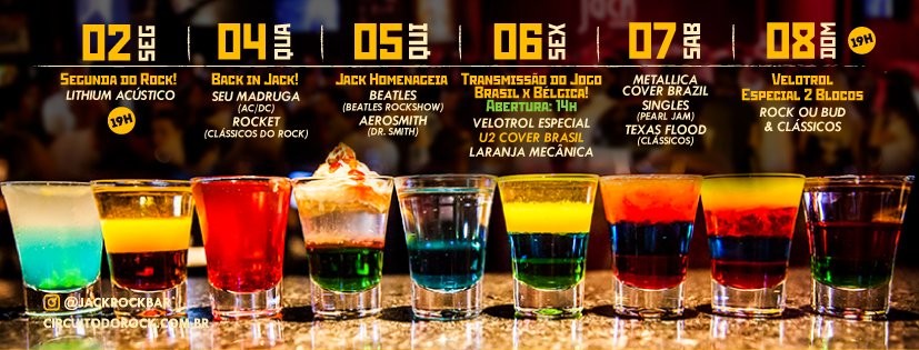 circuitodorock_'s tweet photo. Vem curtir a programação do Circuito do Rock! 🤘Jack e Lord com muita coisa boa rolando! Não fique de fora: https://t.co/sSkzj5L1kl 😉 #Programação #LordPub #JackRockBar #RockemBH https://t.co/o2fHoicSUD